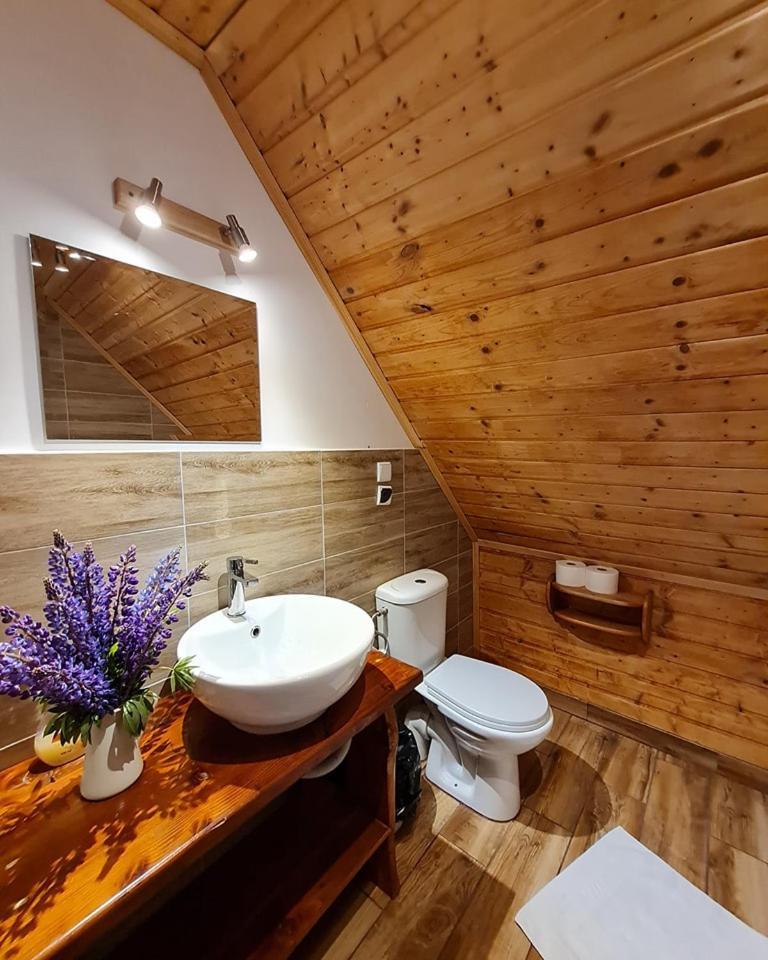 Wilcza Jama - Domki Z Bali Lutowiska Esterno foto